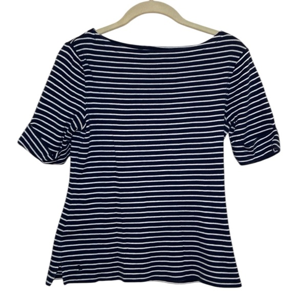 Lauren Ralph Lauren Tops - Lauren Ralph Lauren blue white striped short sleeve T-shirt